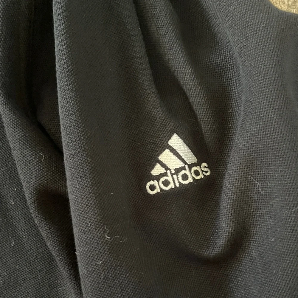 adidas Black Long Sleeve Polo Shirt - Picture 4 of 5